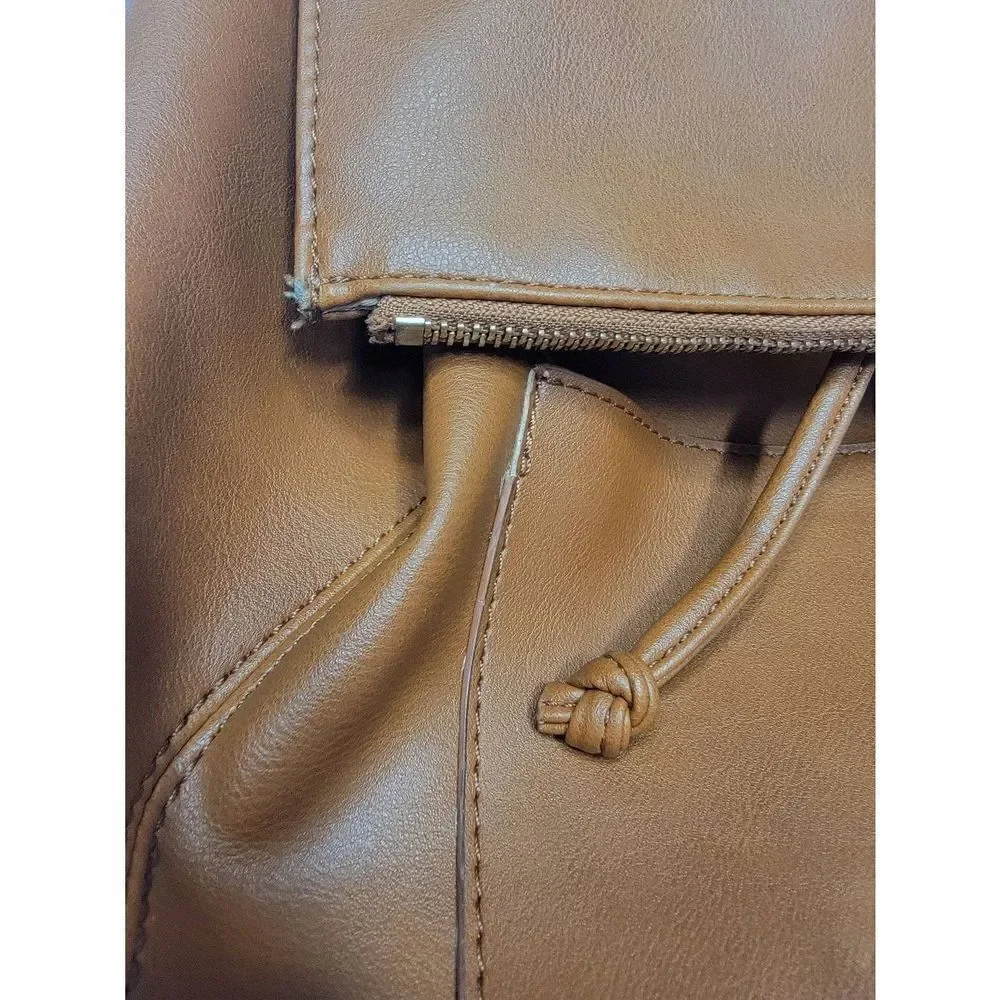 Leather Bag Backpack Baby Bag Gold Classy May San